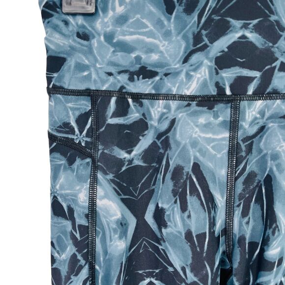 Sweaty Betty The Zero Gravity Crop Leggings Womens Size Small Blue Marble Print - Picture 2 of 6